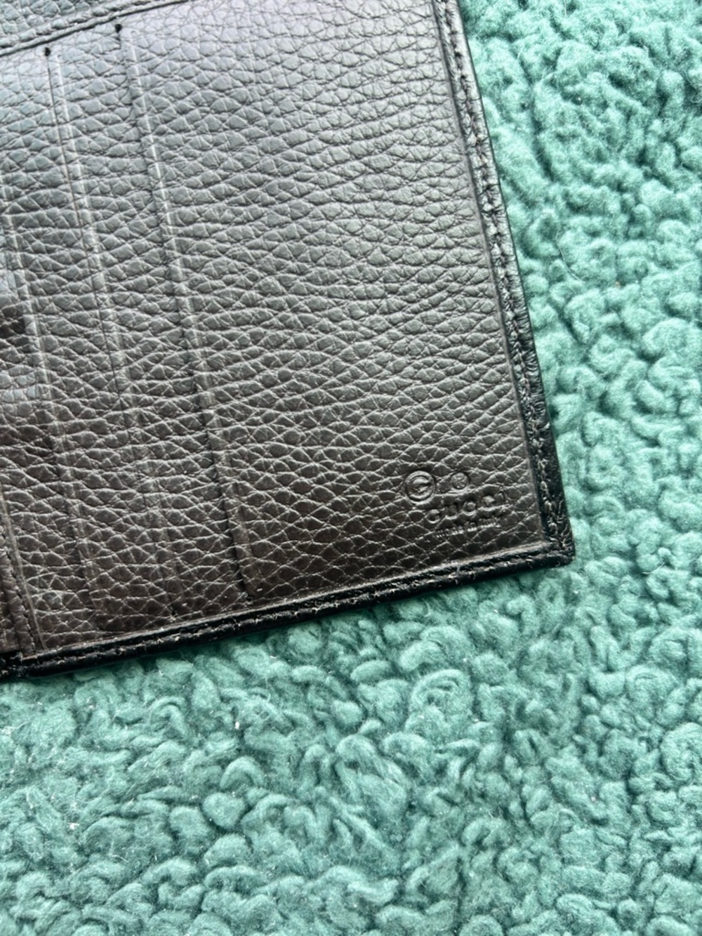 NWT Authentic Gucci Guccissima Leather Tall Wallet Black - Picture 7 of 7